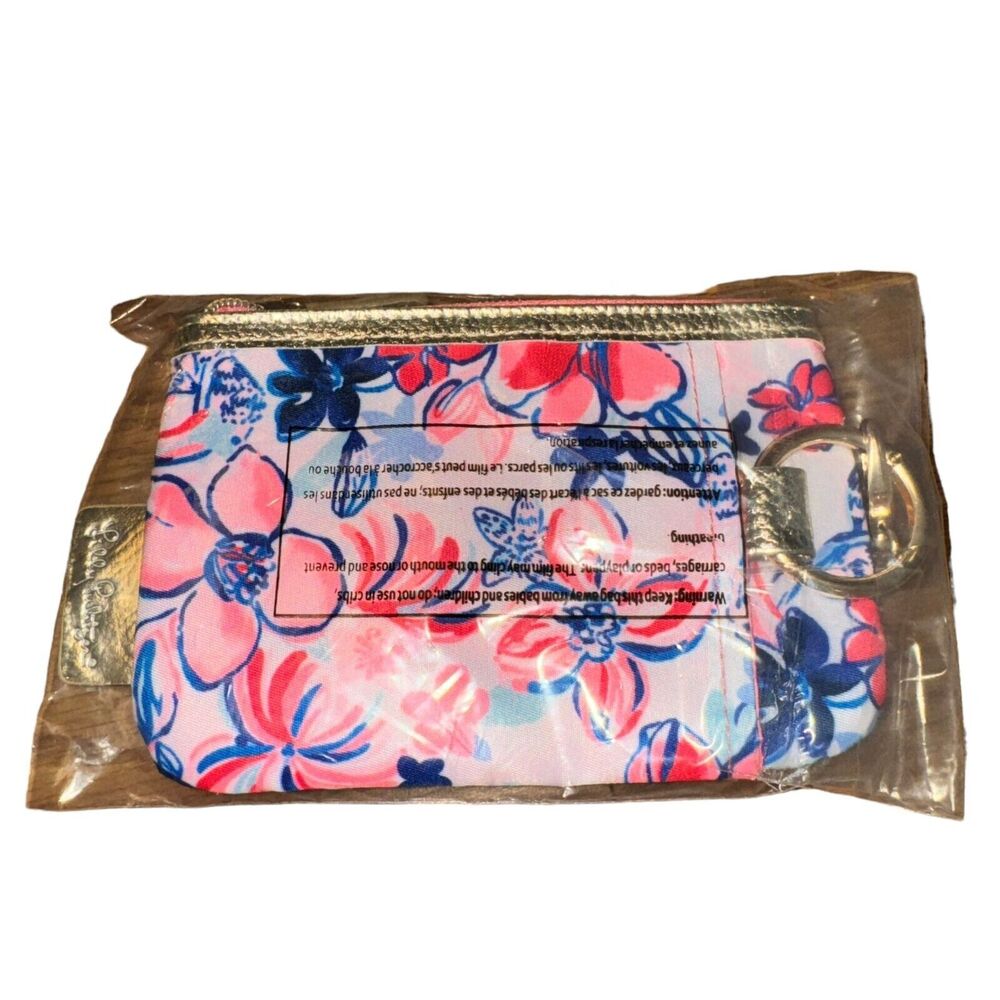 Lilly Pulitzer GWP Zip Top Wallet Resort White Party Like A Lobstar New